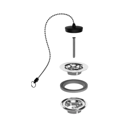 صفاية تصريف أرضيات موديل سمبليكس بونوميني 1.1/4 إنش × ø65 ملم مع سلسلة 25 سم