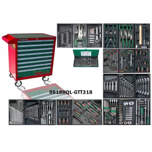 مجموعة أدوات هانز 318 قطعة بدون عربة ترولي