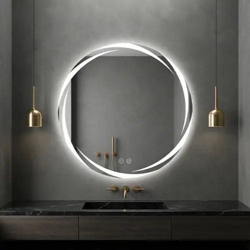 مرآة حائطية هوميك علي شكل دائري 70×70 سم