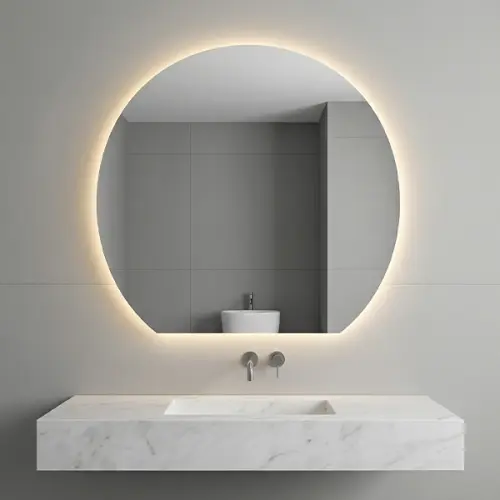 مرآة حائطية هوميك علي شكل دائري 80 × 80 سم