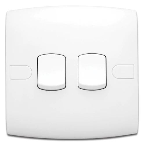 مفتاح ألف 10 أمبير الفنار مزدوج متوسط أبيض