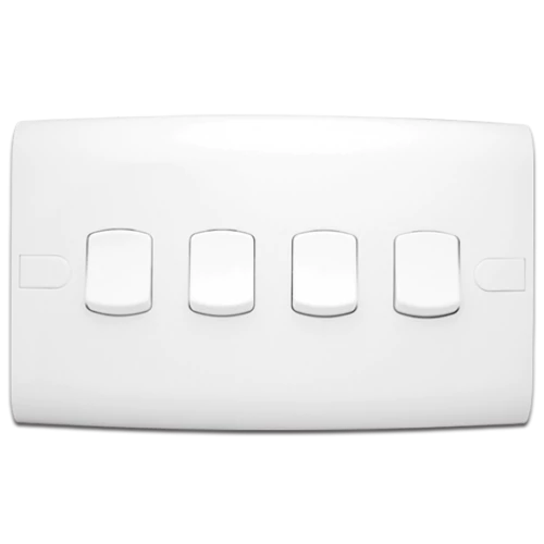 مفتاح ألف 10 أمبير الفنار رباعي متوسط  أبيض دريكسيون أفقي