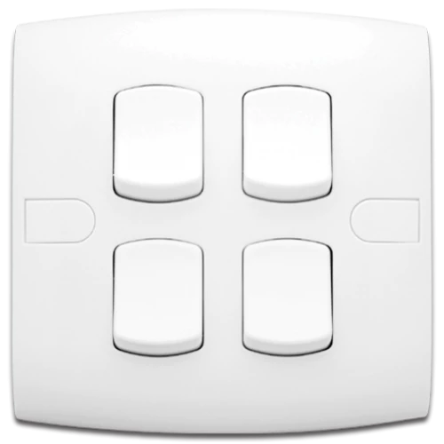 مفتاح ألف 10 أمبير الفنار رباعي متوسط  أبيض