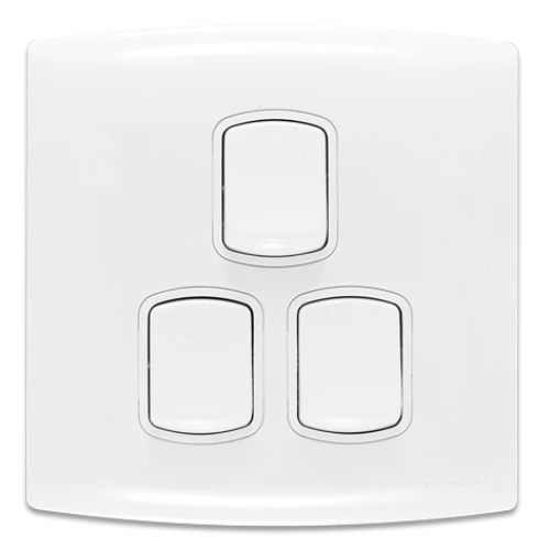 مفتاح ألف الجديد 10 أمبير الفنار ثلاثي متوسط  أبيض