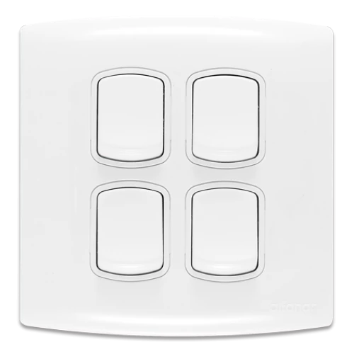 مفتاح ألف الجديد 10 أمبير الفنار رباعي متوسط  أبيض