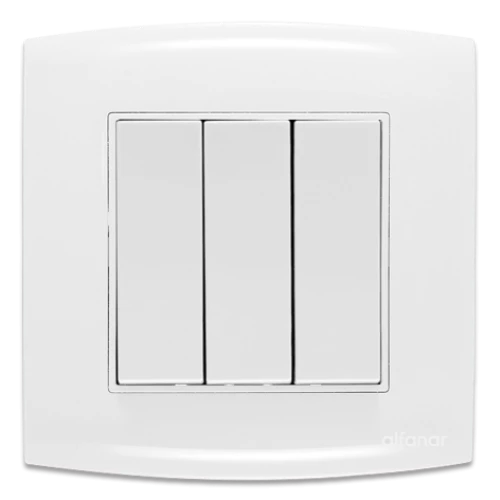 مفتاح ألف الجديد 10 أمبير الفنار ثلاثي أبيض