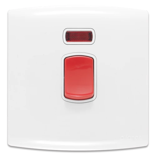 مفتاح ألف 20 أمبير الفنار مع مؤشر فردي متوسط  أبيض