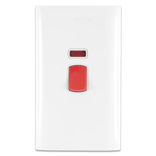 مفتاح ألف الجديد 45 أمبير الفنار مفرد متوسط  طويل أبيض مع لمبة حمراء