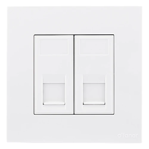 مخرج داتا ماسه كات 6  مزدوج 16أ الفنار أبيض