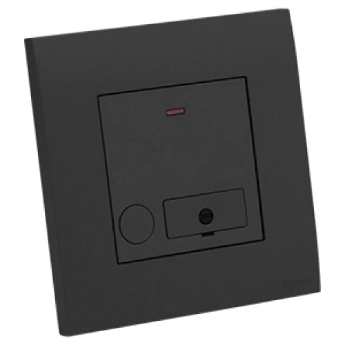 مفتاح مفرد حبة كاملة ماسه الفنار 16 أمبير مع لمبة بدون فيوز أسود