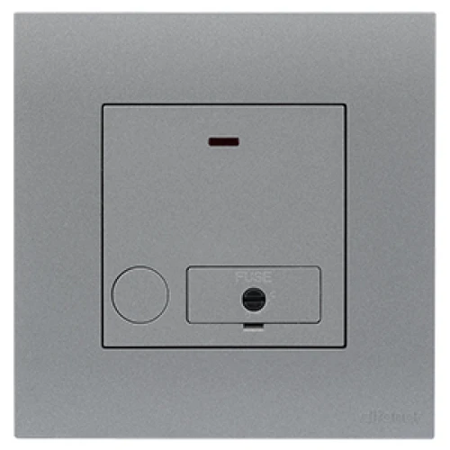 وحدة توصيل ماسه الفنار 13 أمبير مع لمبة بدون فيوز رمادي