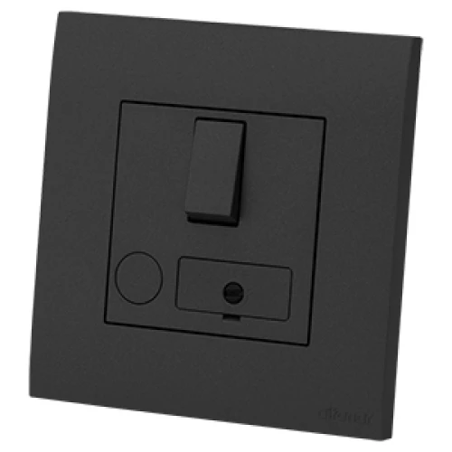 وحدة توصيل 20 أ بمفتاح وفيوز ماسة الفنار أسود