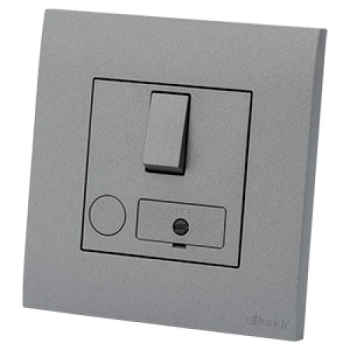 وحدة توصيل 20 أ بمفتاح وفيوز ماسة الفنار رمادي