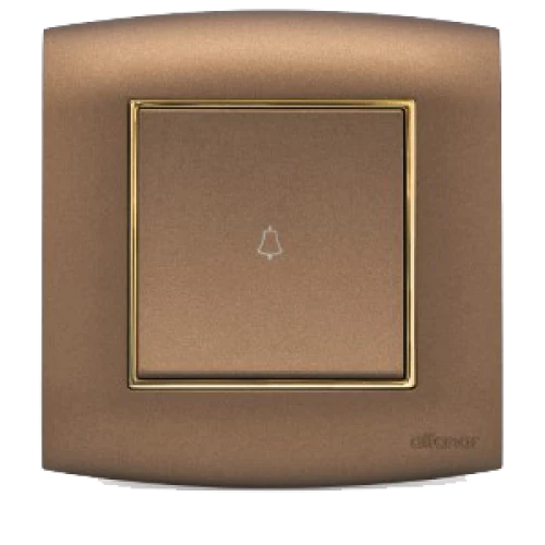 مفتاح جرس أمنية 10 الفنار مفرد نحاسي مع إطار ذهبي