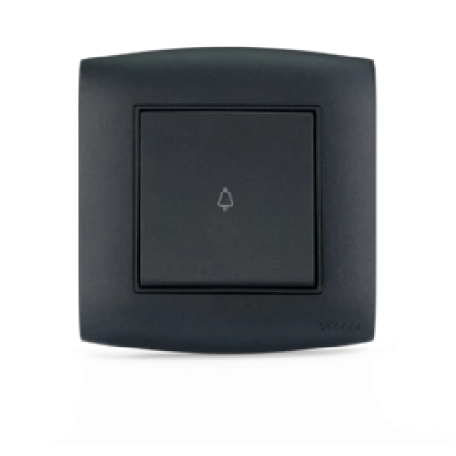 مفتاح جرس أمنية 10 الفنار مفرد أسود مع اطار أسود