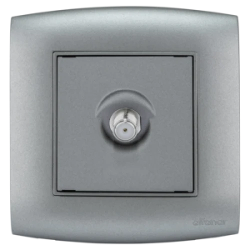 فيشة دش أمنية الفنار فضي مع اطار فضي