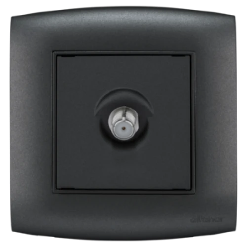 فيشة دش أمنية الفنار أسود مع اطار أسود