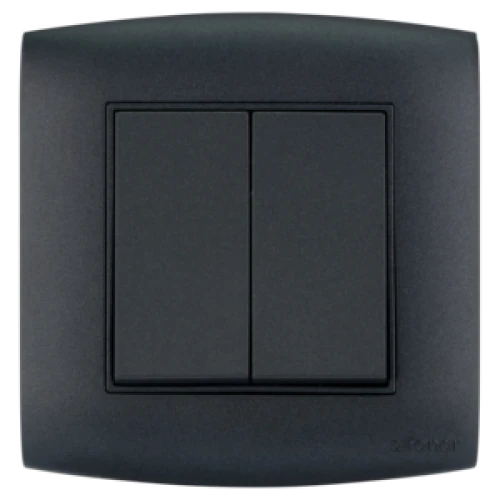 مفتاح أمنية 10 أمبير الفنار مزدوج مفرد اسود