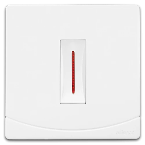 مفتاح سيدرا 20 أمبير مفرد الفنار ابيض مع لمبة ليد