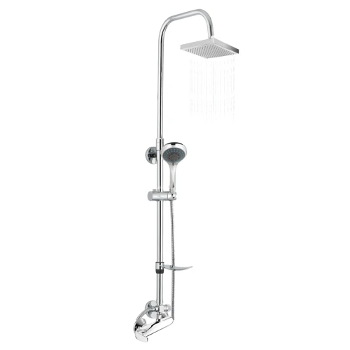 شاور 5 وظائف 250×250 مم مع شاور يدوي جي بي فضي