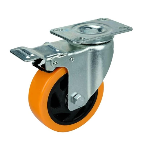 عجلة كاستر صناعية ثقيلة 2 بوصة دوارة 360 درجة مع فرامل أمان حمولة 50kg جاديفير