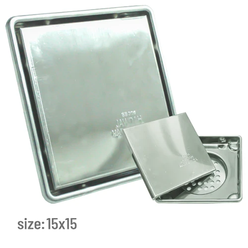 صفاية جودة إستانلس مخفية 15×15 سم مربعه