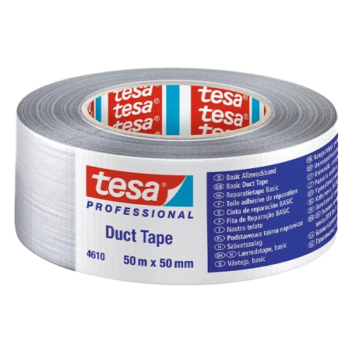 شريط لاصق عازل تيسا 25 متر × 50 ملم رمادي مطفي فضي