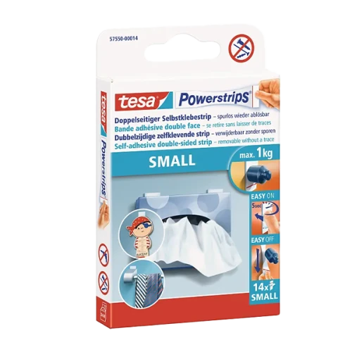 مجموعة ملصقات باور ستريبس تيسا أبيض 14 قطعة صغيرة