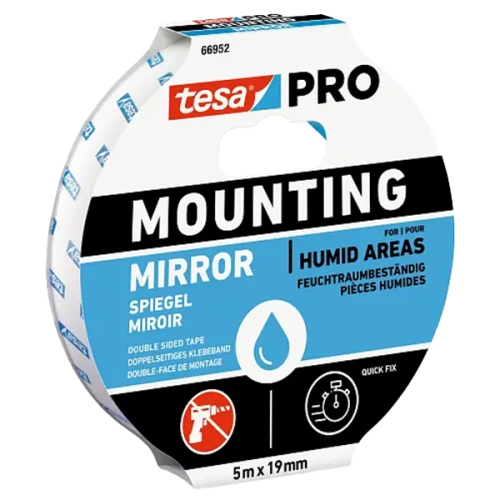 لاصق دبل فيس لتركيب المرايا تيسا أبيض 1.5 متر × 19  ملم