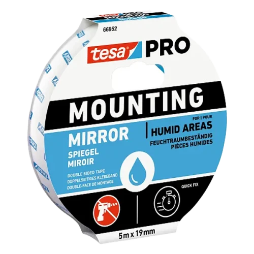 شريط لاصق لتركيب المرايا تيسا أبيض 5 متر × 19  ملم