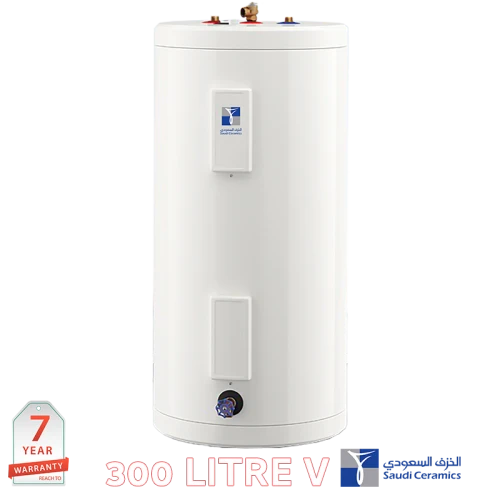 سخان مياه كهربائي مركزي الخزف السعودي 300 لتر عمودي