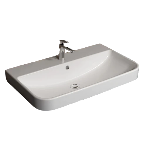 حوض مغسلة راديوس الخزف السعودي ابيض