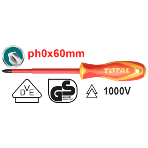 مفك صليبة سن رفيع معزول سوبر توتال