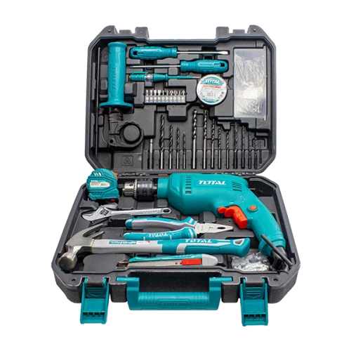 حقيبة أدوات توتال 115 قطعة 680 وات للدريل