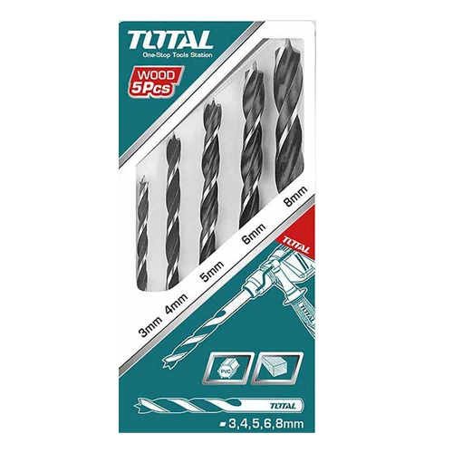 مجموعة بنط تخريم خشب توتال 5 قطع