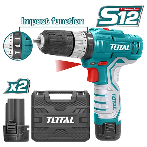 دريل توتال لا سلكي 12 فولت