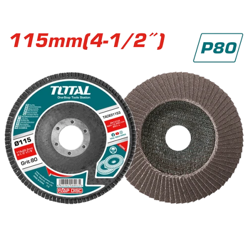 (p80) صنفرة بالقاعدة تعمل على الجريندر توتال 115*22 ملم