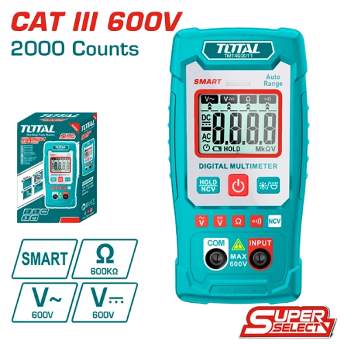 جهاز قياس الجهد الكهربائى الرقمى توتال 600 فولت