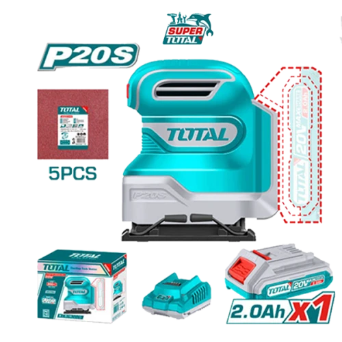 صنفرة هزاز شحن سوبر توتال 20 فولت 2 أمبير