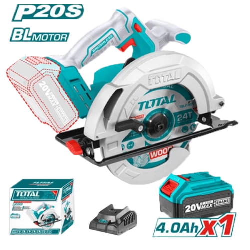 منشار صينية شحن سوبر توتال 20 فولت 4 أمبير 185 ملم