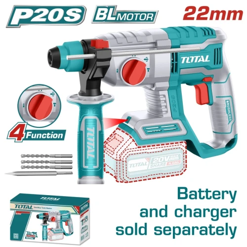 هامر دوار لا سلكي توتال بطارية 20 فولت 22 ملم