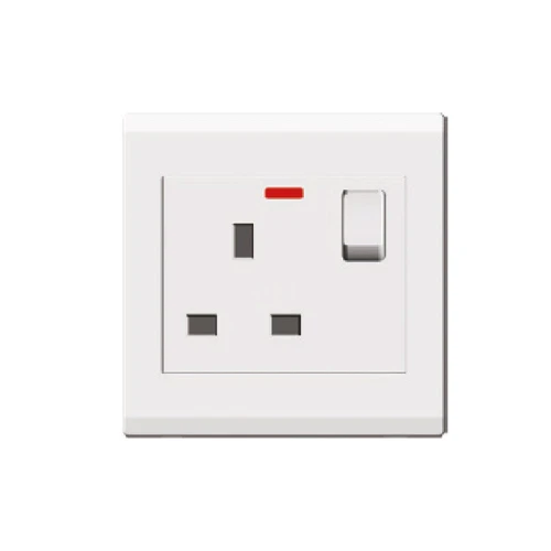 Milano 13A 1Gang  Switched Socket WH 