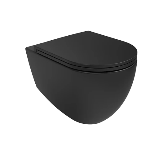 كرسي دورة مياه معلق (بدون غطاء) انفينيتي إيسفيا أسود