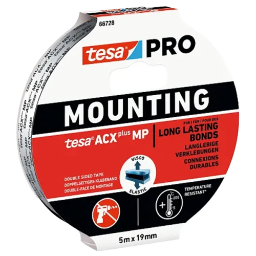 شريط لاصق الوجهين تيسا أسود 5 متر × 19  ملم